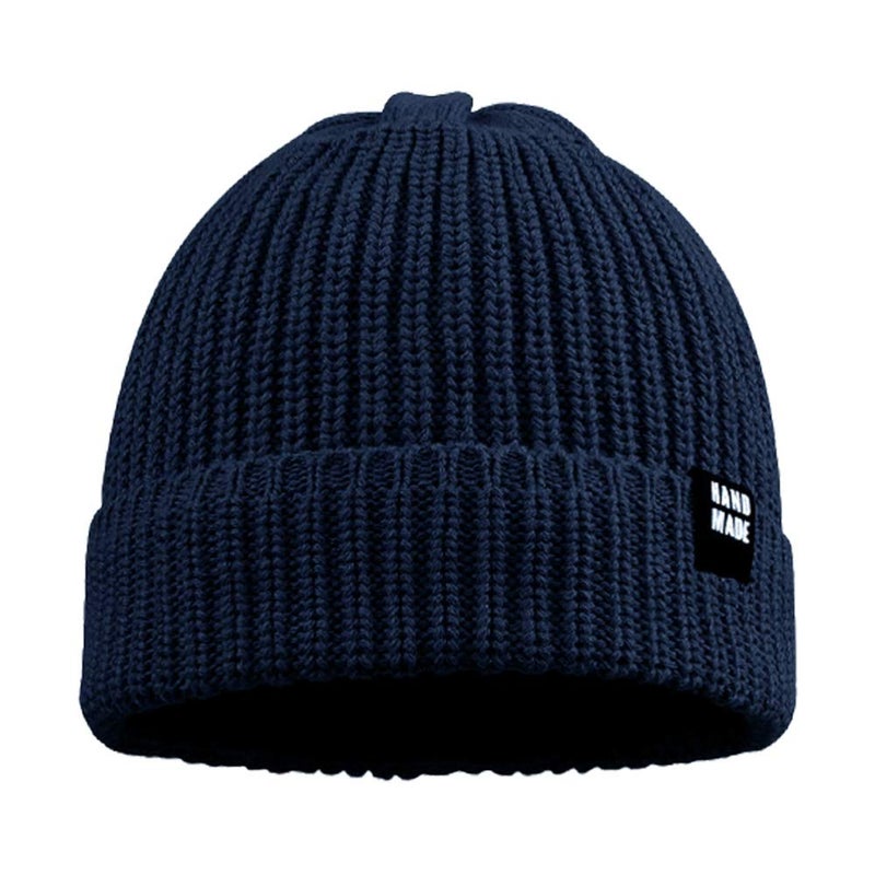 JANGANNSA Simple Knitted Baby Beanie Hip-Hop Boys Winter Hat Toddler Kids Bonnet for Girls 0-5Y (Black+Light Gray+Navy, L) - Image 2